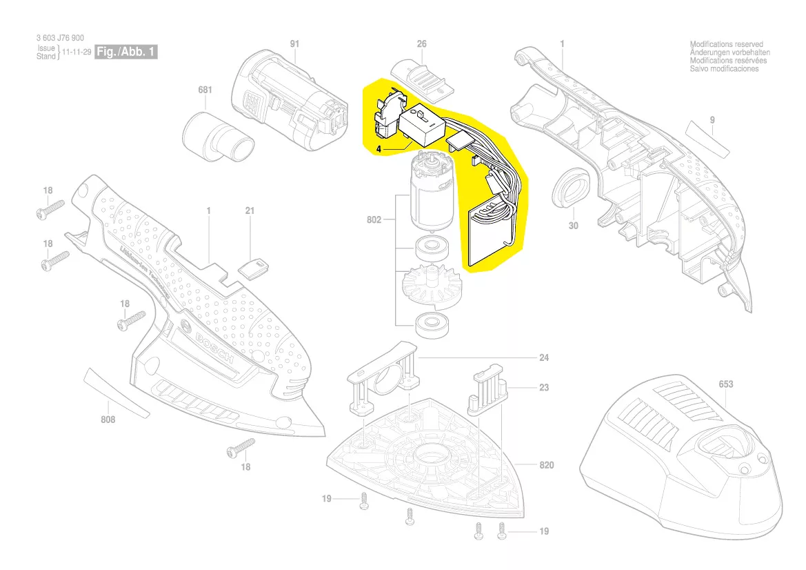 Interrupteur réf. 2 609 005 281 BOSCH